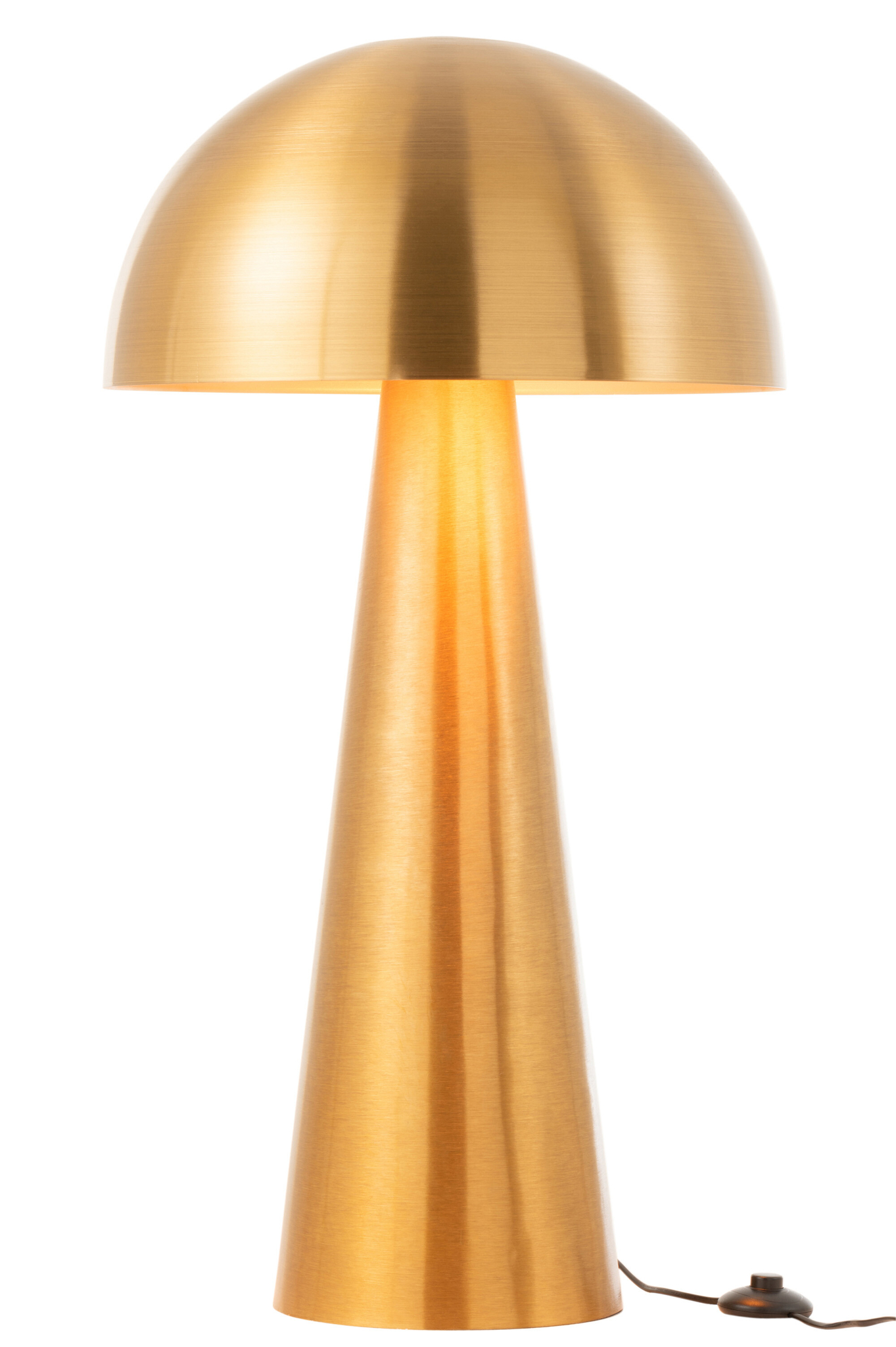 Lampe Champignon Métal Doré Mat Extra Large