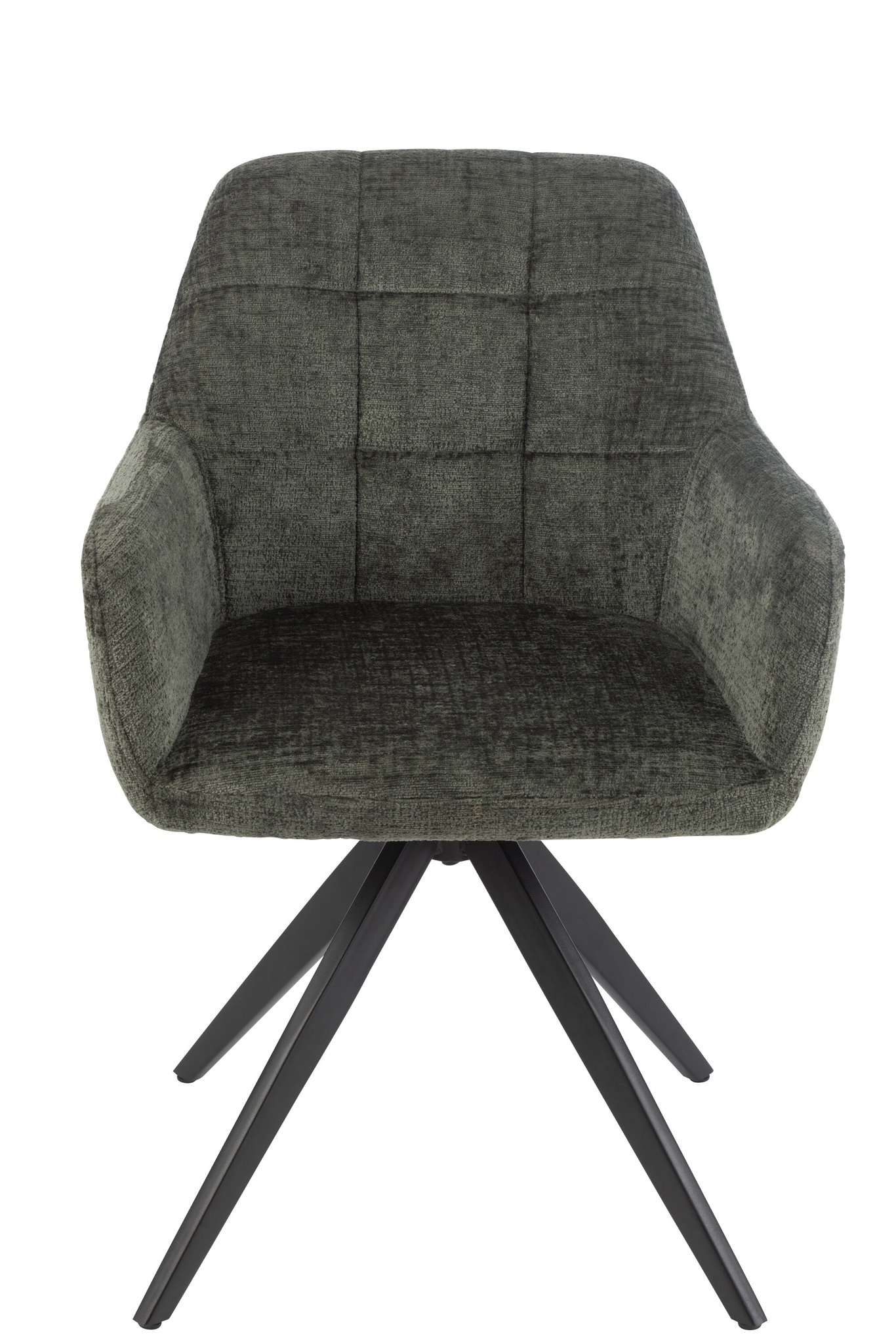Chaise Louna en fer/acrylique vert