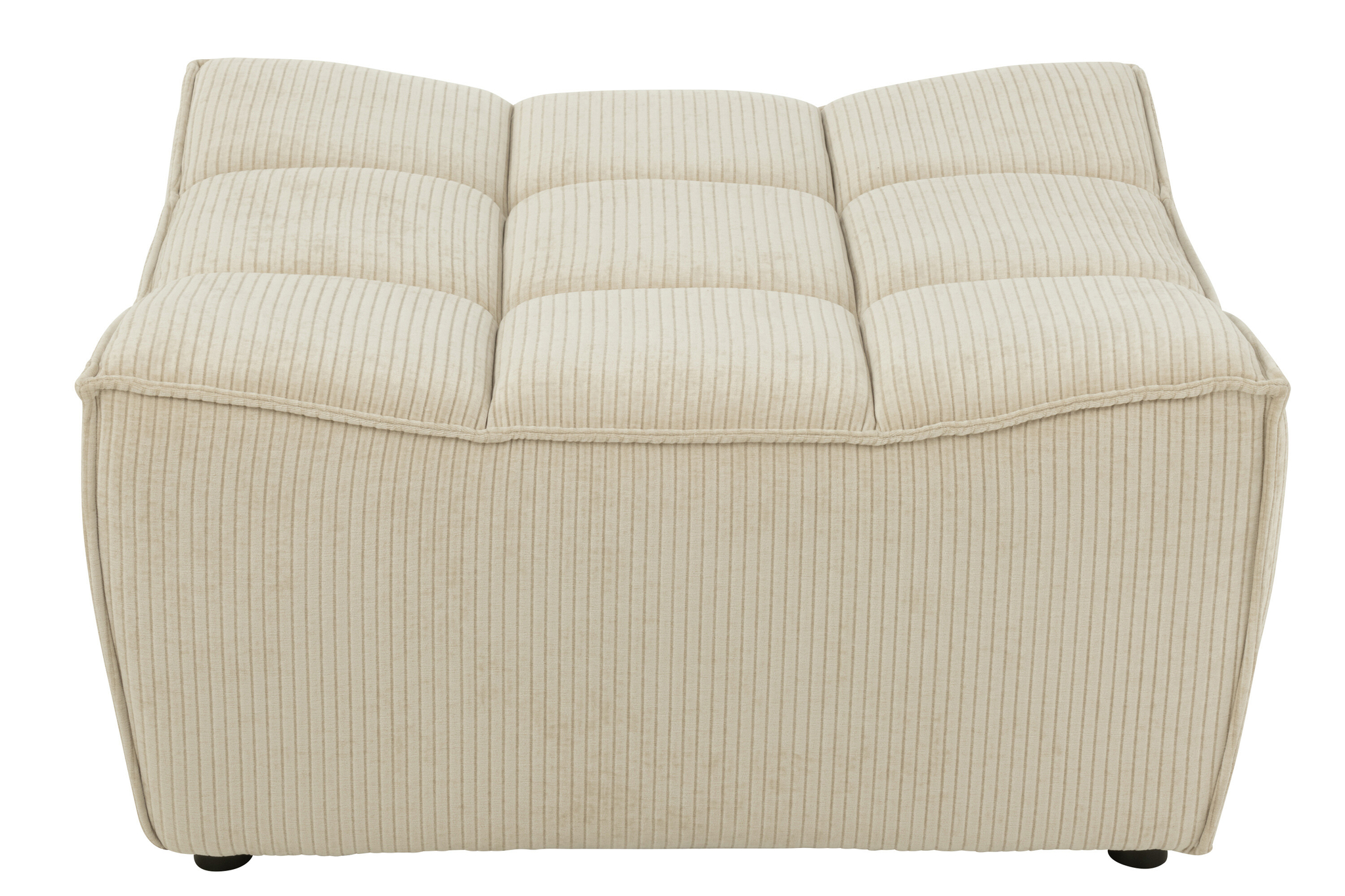 Bois de peuplier Ottoman Grid / Mousse Beige