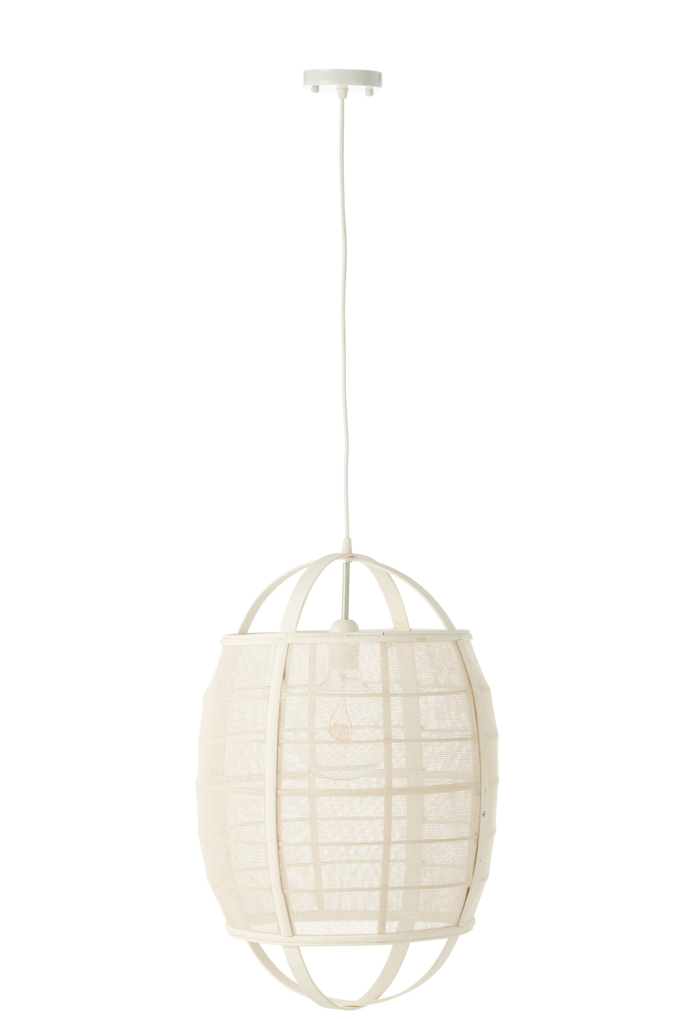 Lampe suspendue Ion Lin/Bambou Blanc Petite