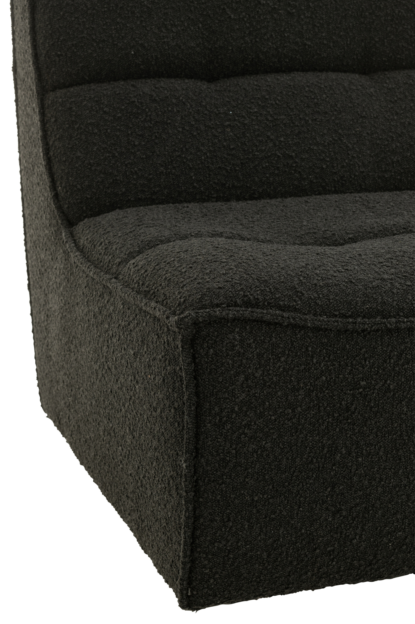 Chaise pivotante carrée en bois de peuplier et mousse noire – Image 4