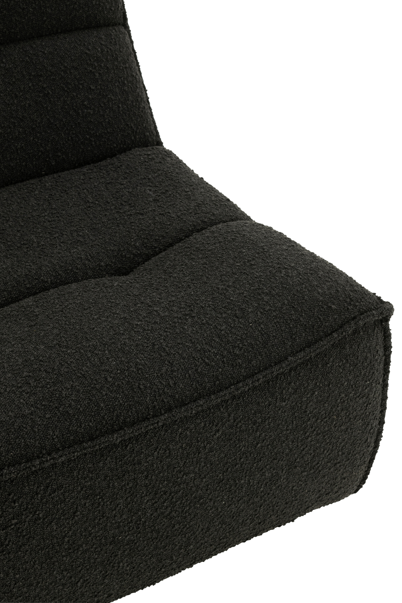 Chaise pivotante carrée en bois de peuplier et mousse noire – Image 5