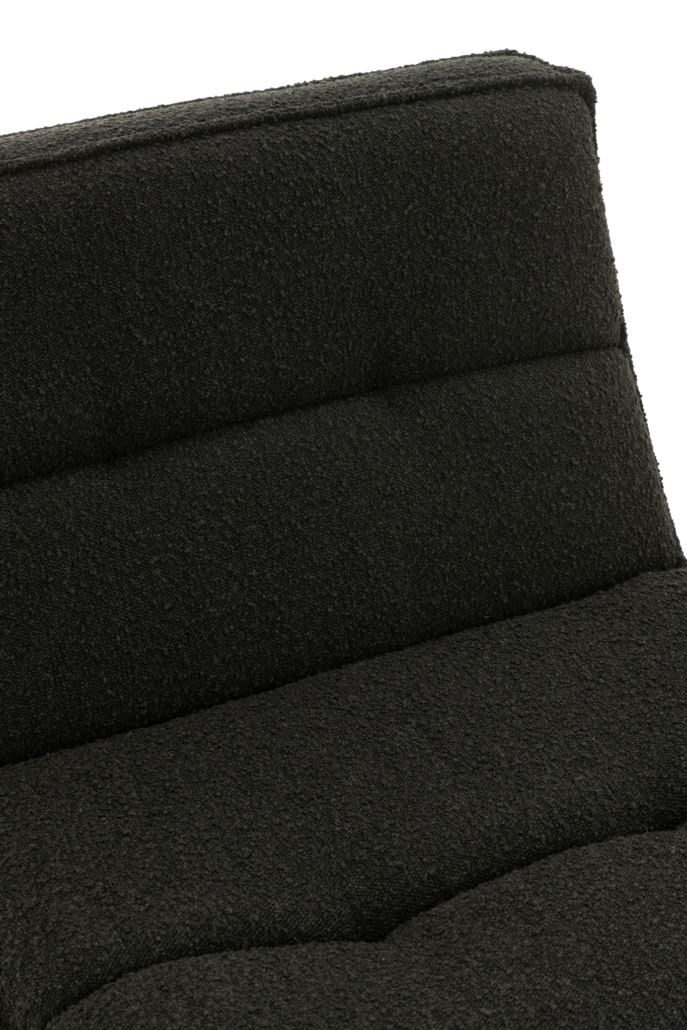 Chaise pivotante carrée en bois de peuplier et mousse noire – Image 6