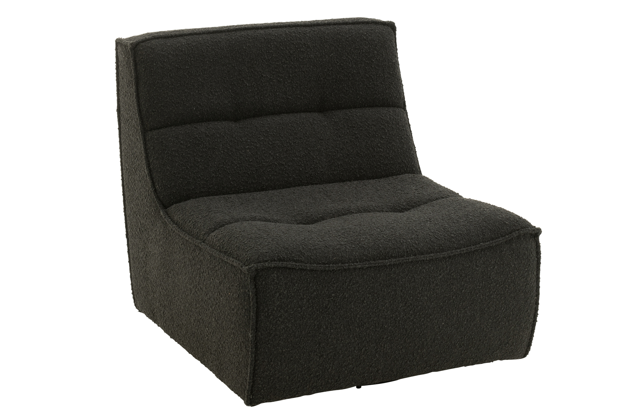 Chaise pivotante carrée en bois de peuplier et mousse noire – Image 8