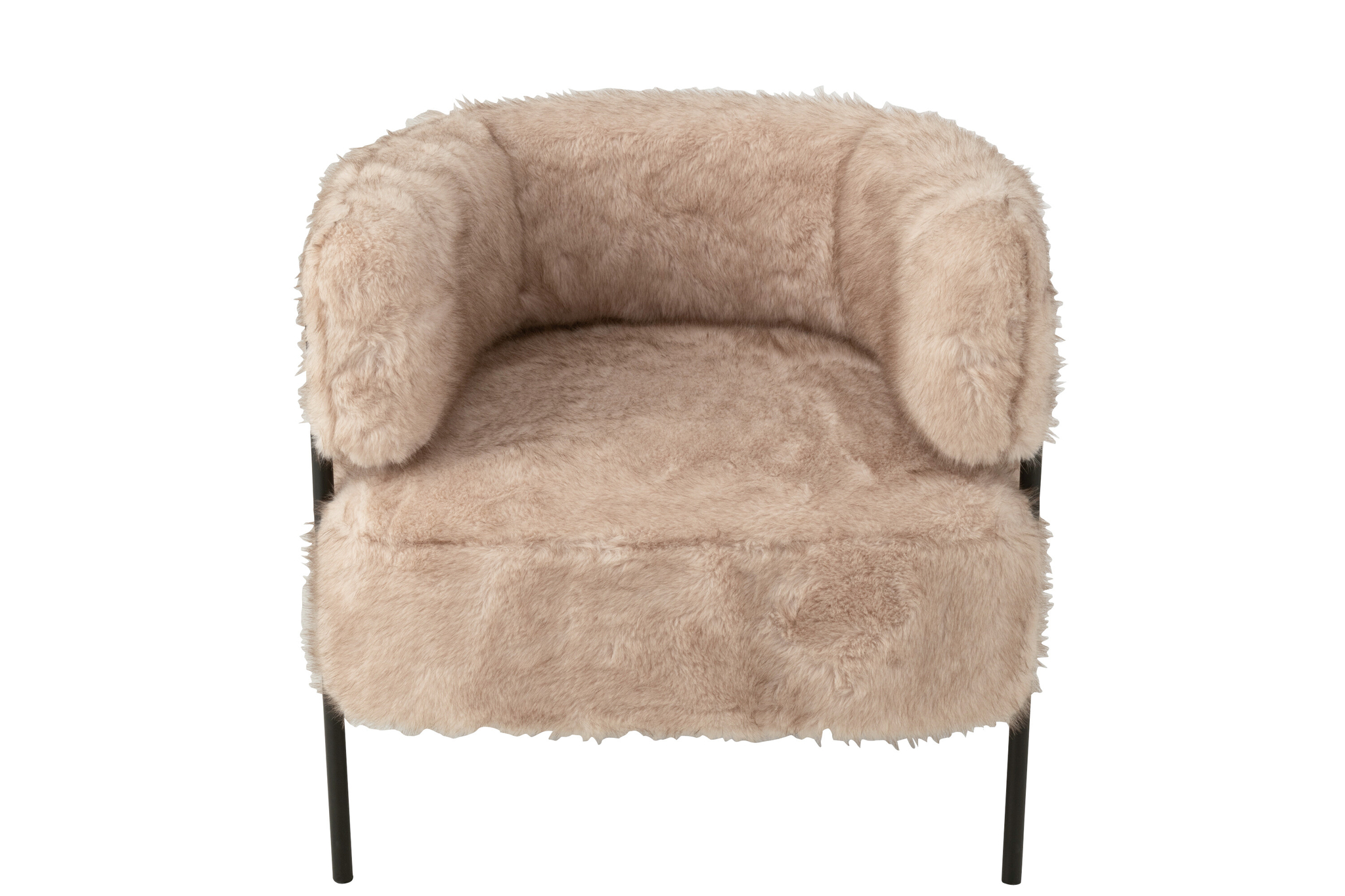 Fauteuil avec pieds en métal bois taupe