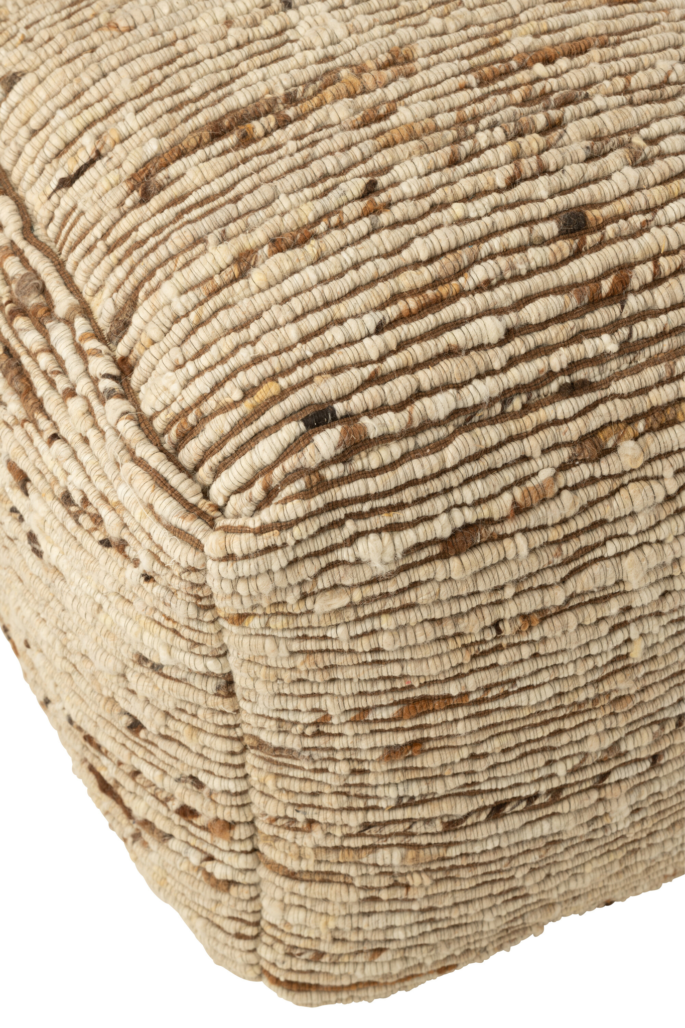 Pouf Oly en laine tissée